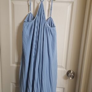 SHEIN Sky Blue Pleated Garment